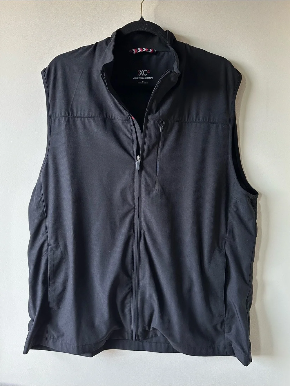 Johnston & Murphy XC4 Performance Vest Black Full-Zip Size XL